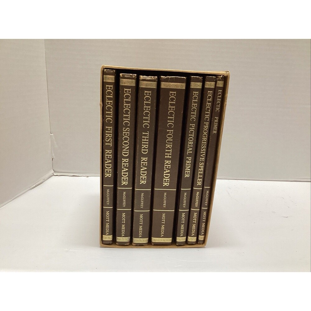 the original McGuffey’s eclectic readers 7 book box set Mott media vintage